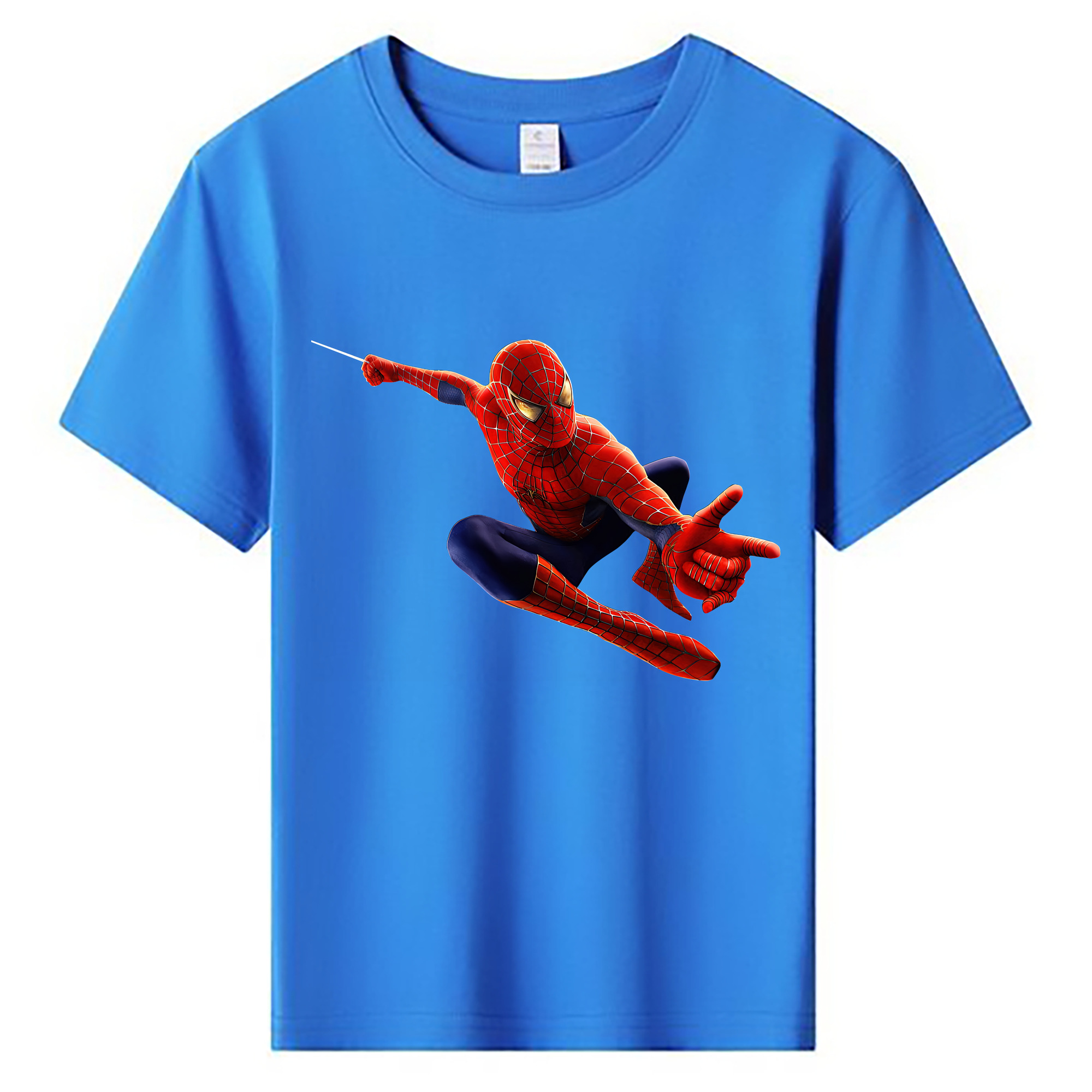 （画像用） Spider Man スパイダーマン 綿100％キッズTシャツ（フロントプリント）